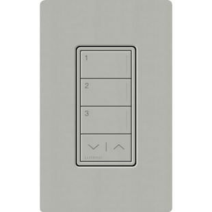 (RadioRa3) Botonera Sunnata Blanco 3 escenas y 2 botones subir/bajar para Radio RA3, programe escenas diferentes en cada botón.