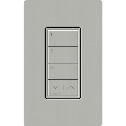 (RadioRa3) Botonera Sunnata Blanco 3 escenas y 2 botones subir/bajar para Radio RA3, programe escenas diferentes en cada botón.