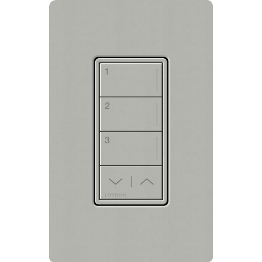 (RadioRa3) Botonera Sunnata Blanco 3 escenas y 2 botones subir/bajar para Radio RA3, programe escenas diferentes en cada botón.