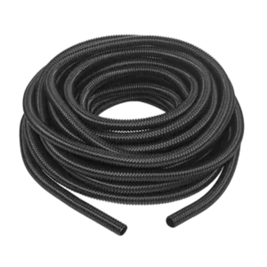 Manguera hermética flexible tipo PolyTuff no metálica, negra de 3/4", 100 pies. Uso comercial/industrial.