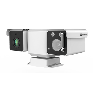 Mini Punta de Poste IP Dual / Térmica 25 mm (384 X 288) + Óptico 32X (4 Megapixel) / 800 mts IR / IP66 / Detección de Temperatura / microSD