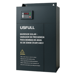 Inversor Solar - Variador de Frecuencia para Bombas de Agua AC de 55KW (70 HP)   440V: Potencia y Eficiencia para Aplicaciones Exigentes